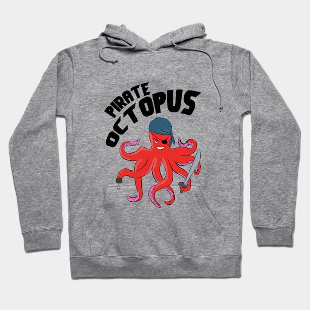 Pirate Octopus Hoodie by cypryanus